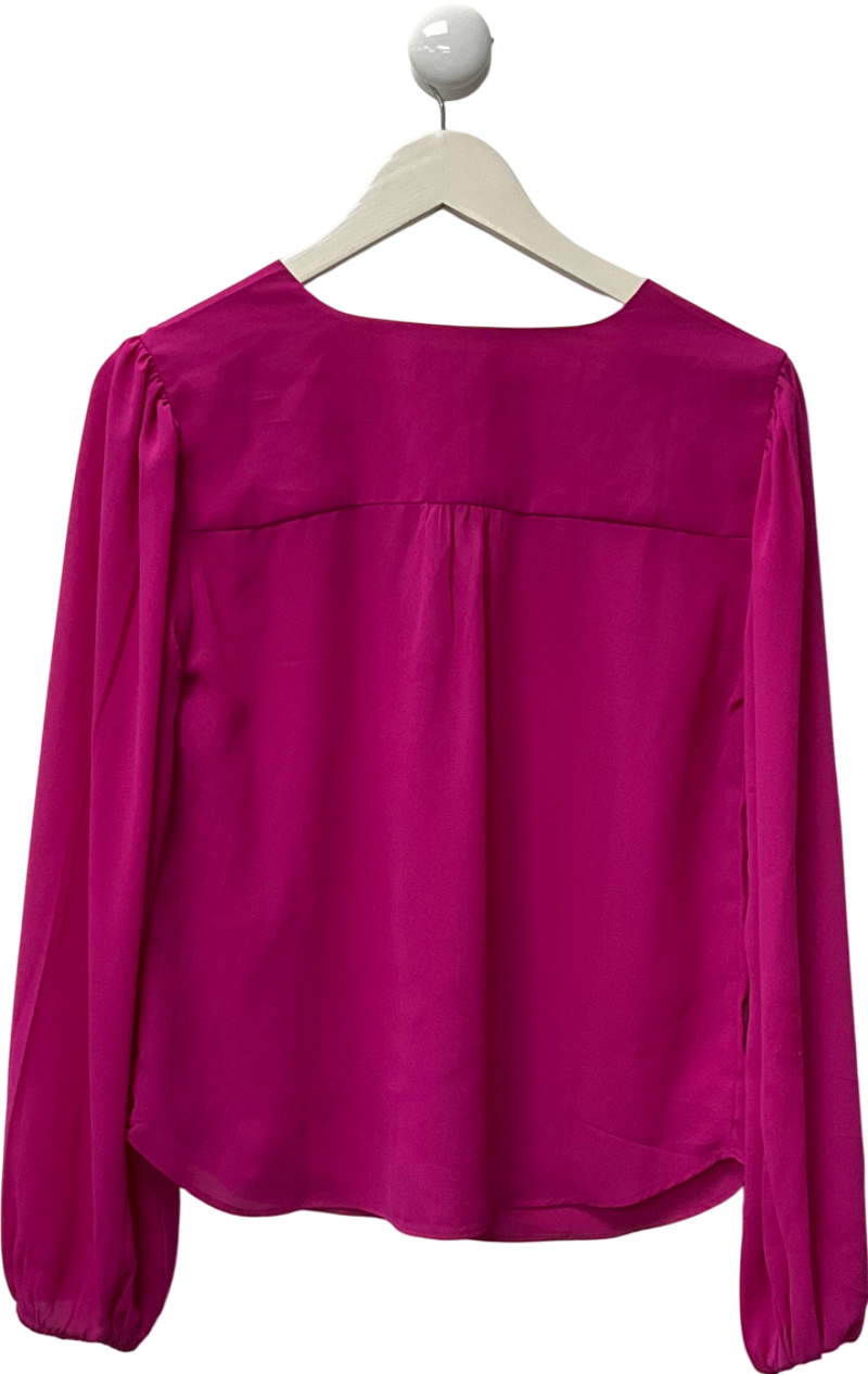 Dancing Leopard Pink Lyma Blouse In Solid Magenta UK 10