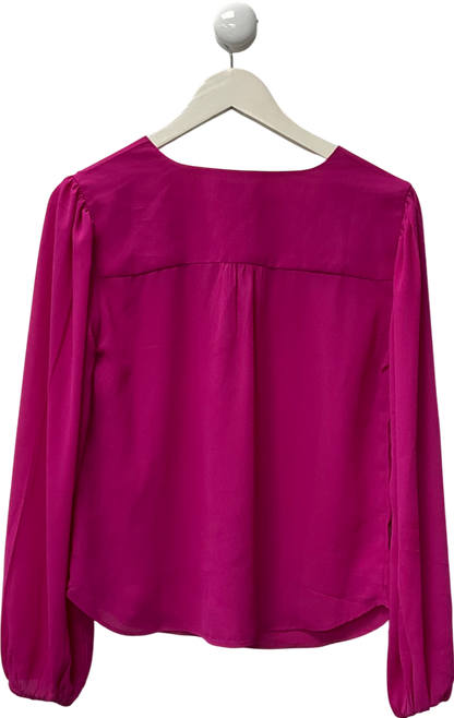 Dancing Leopard Pink Lyma Blouse In Solid Magenta UK 10