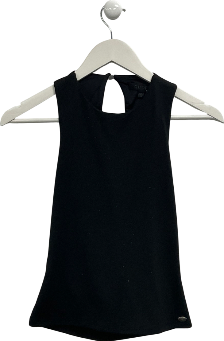 Guess Black Cut Out Back Top UK XS