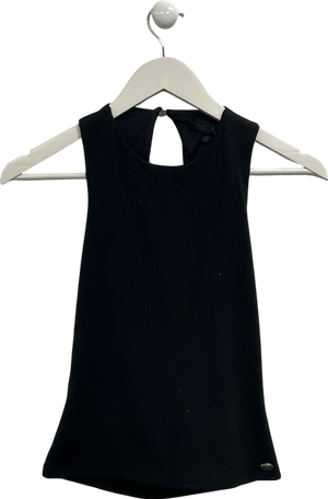 Guess Black Cut Out Back Top UK XS