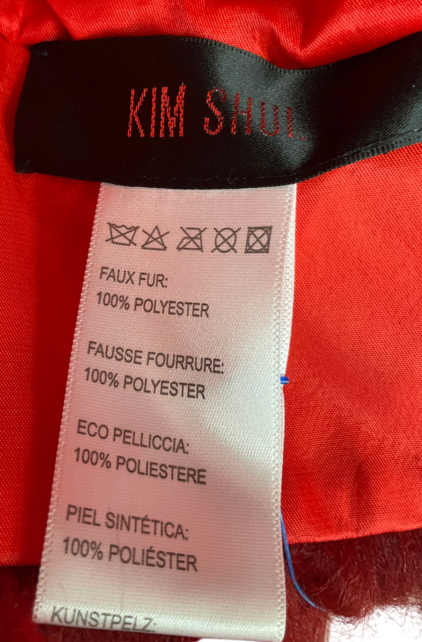 Kim Shui Oversized Faux Fur Trapper Hat In Red One Size