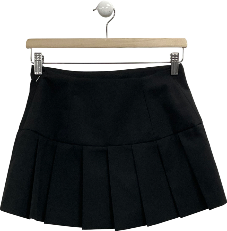 MANGO Black Pleated Mini Skirt UK XS