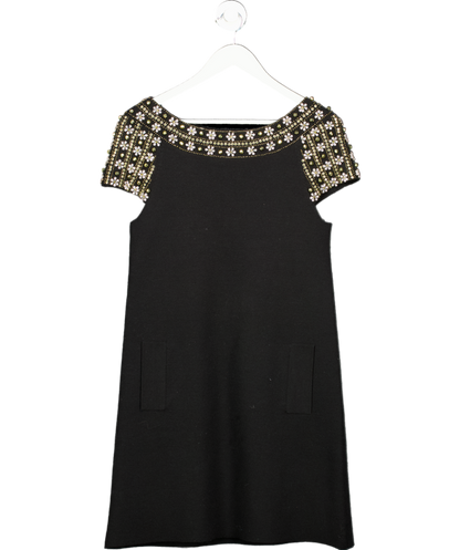 Tracy Reese Black Dress With Sequin Neck UK S