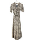 les coyotes de paris Black Karise Patterned Dress With Knot UK 8