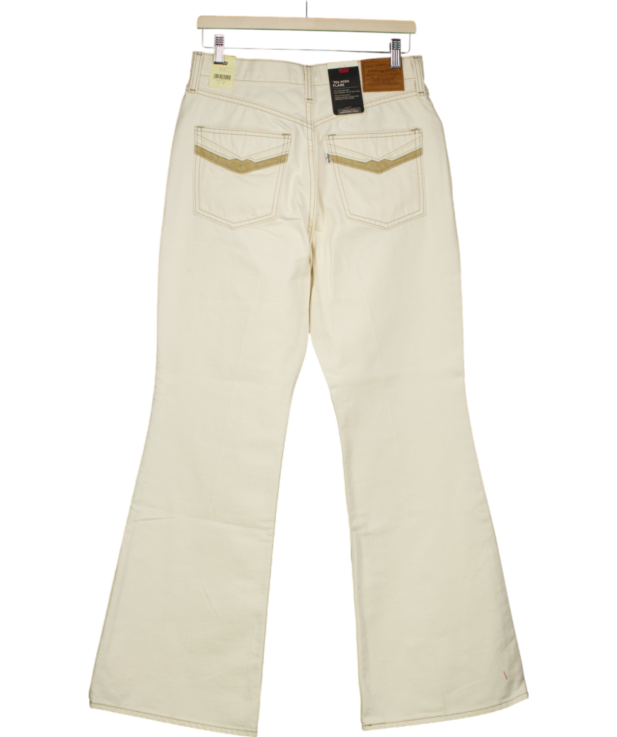 Levi's Cream 70's High Flare Jeans - L32 W30