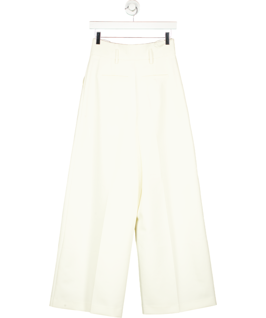 River Island Cream Straight Tux Trousers UK 8