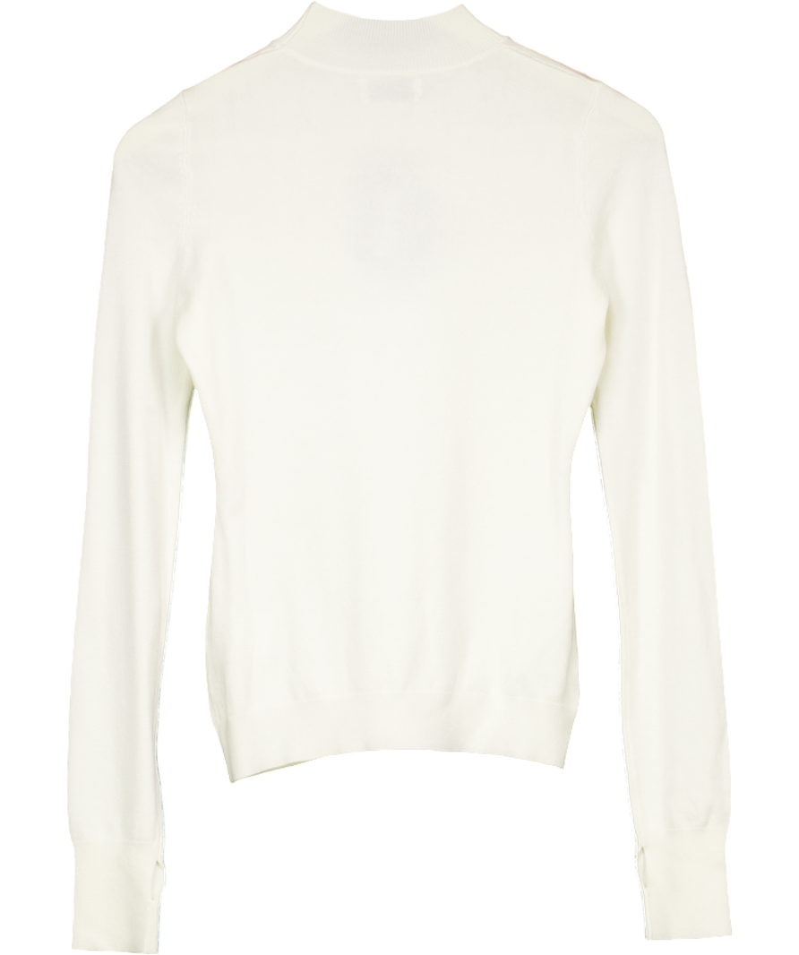 Cloeys Cream Heart Cut Out Sweater UK S