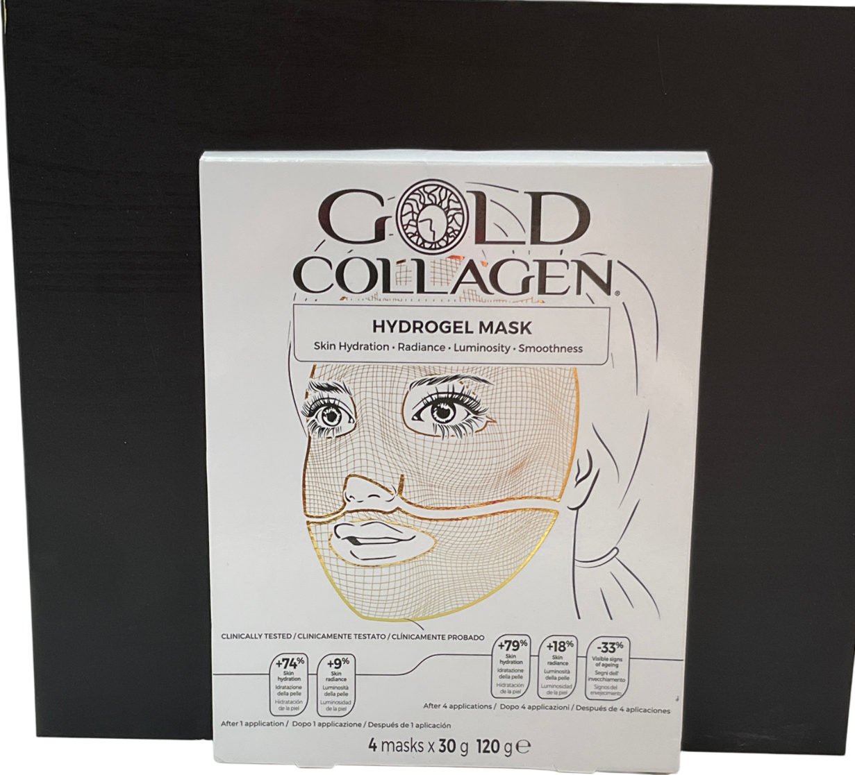 Gold Collagen Hydrogel Mask Set X4