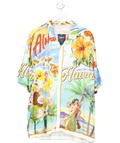 Bershka Blue Hawaiian Print Shirt UK XL