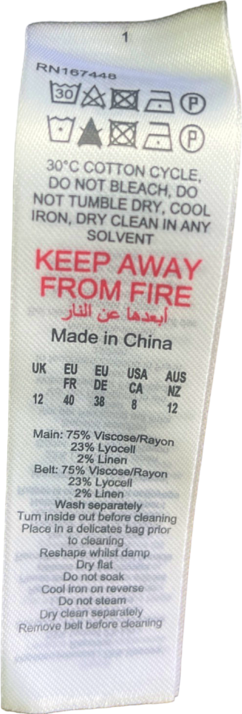 Karen Millen Khaki Sleeveless Belted Jumpsuit UK 12