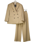 ASOS Beige Tailored Pinstripe Blazer And Trousers UK 10