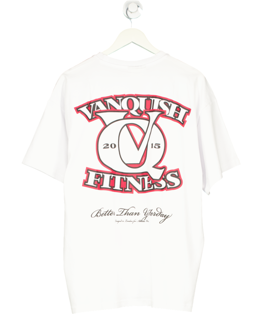 Vanquish White Interlock Oversized T-shirt UK M