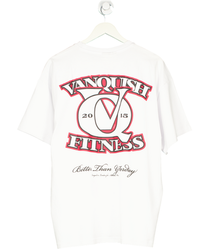 Vanquish White Interlock Oversized T-shirt UK M