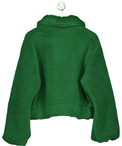 Free People Green Get Cozy Teddy Jacket UK S