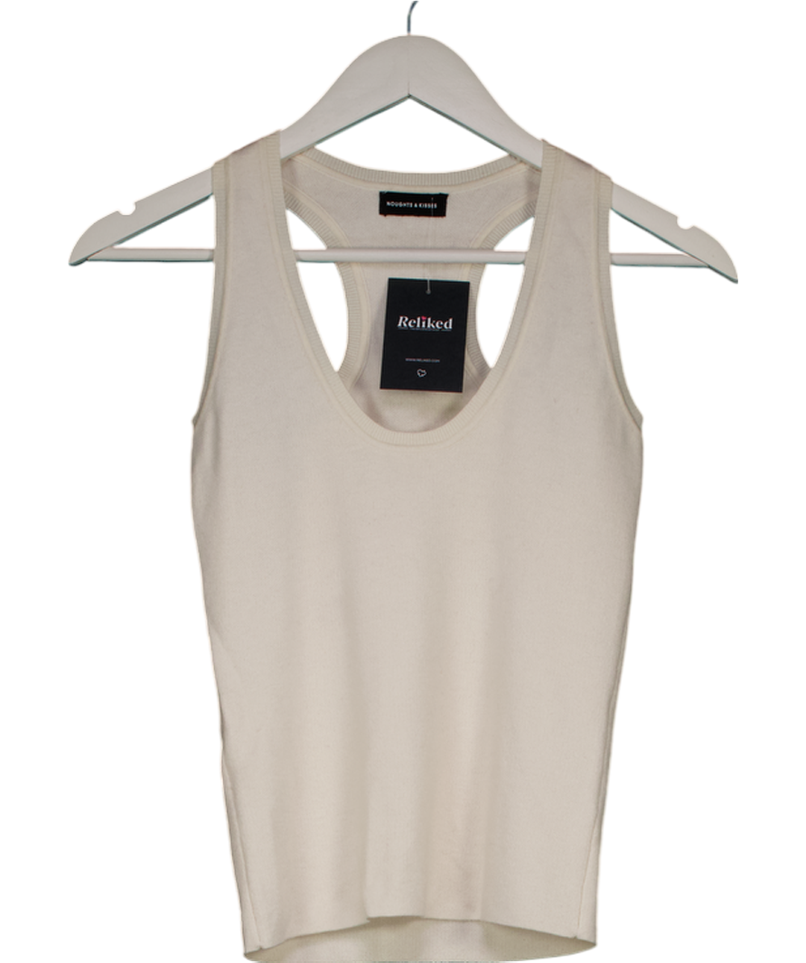Noughts & Kisses Tia Cream Knit Tank Top UK S
