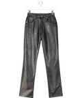 Diesel Black Faux Leather Slim Fit Trousers W24