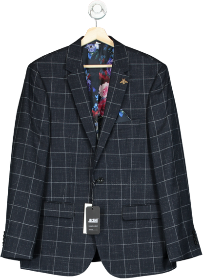 Jacamo Navy Checked Blazer 40R