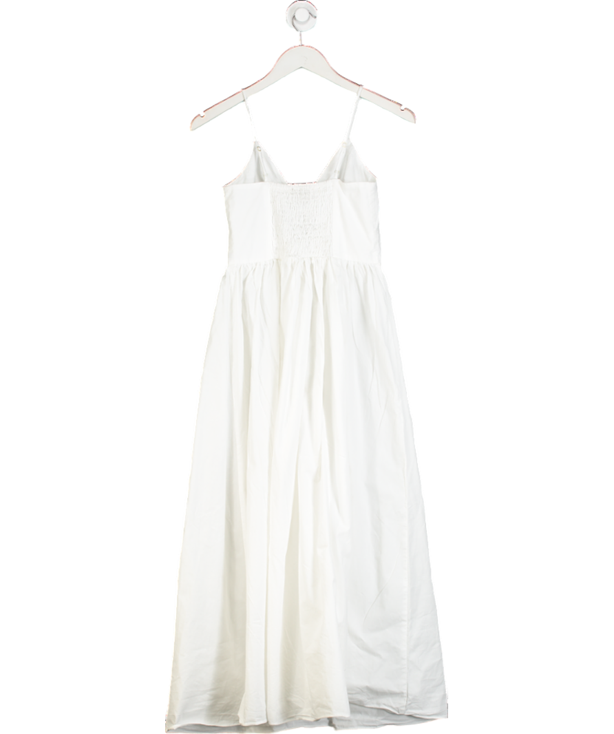 River Island White Twist Front Skater Midi Dress UK 8