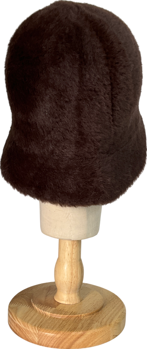 Primark Brown Faux Fur Bucket Hat One Size