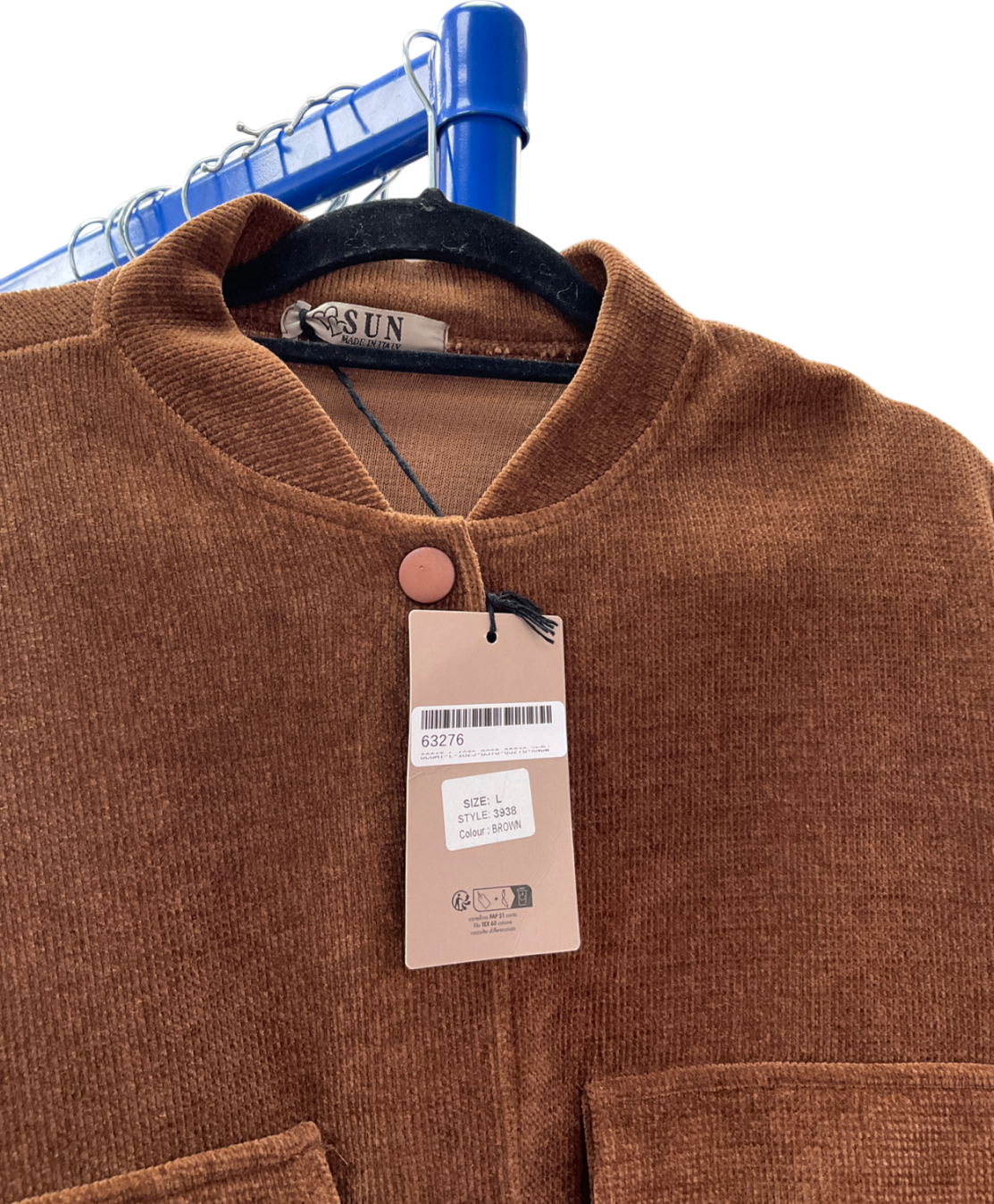 Sun Brown Corduroy Bomber Jacket UK L