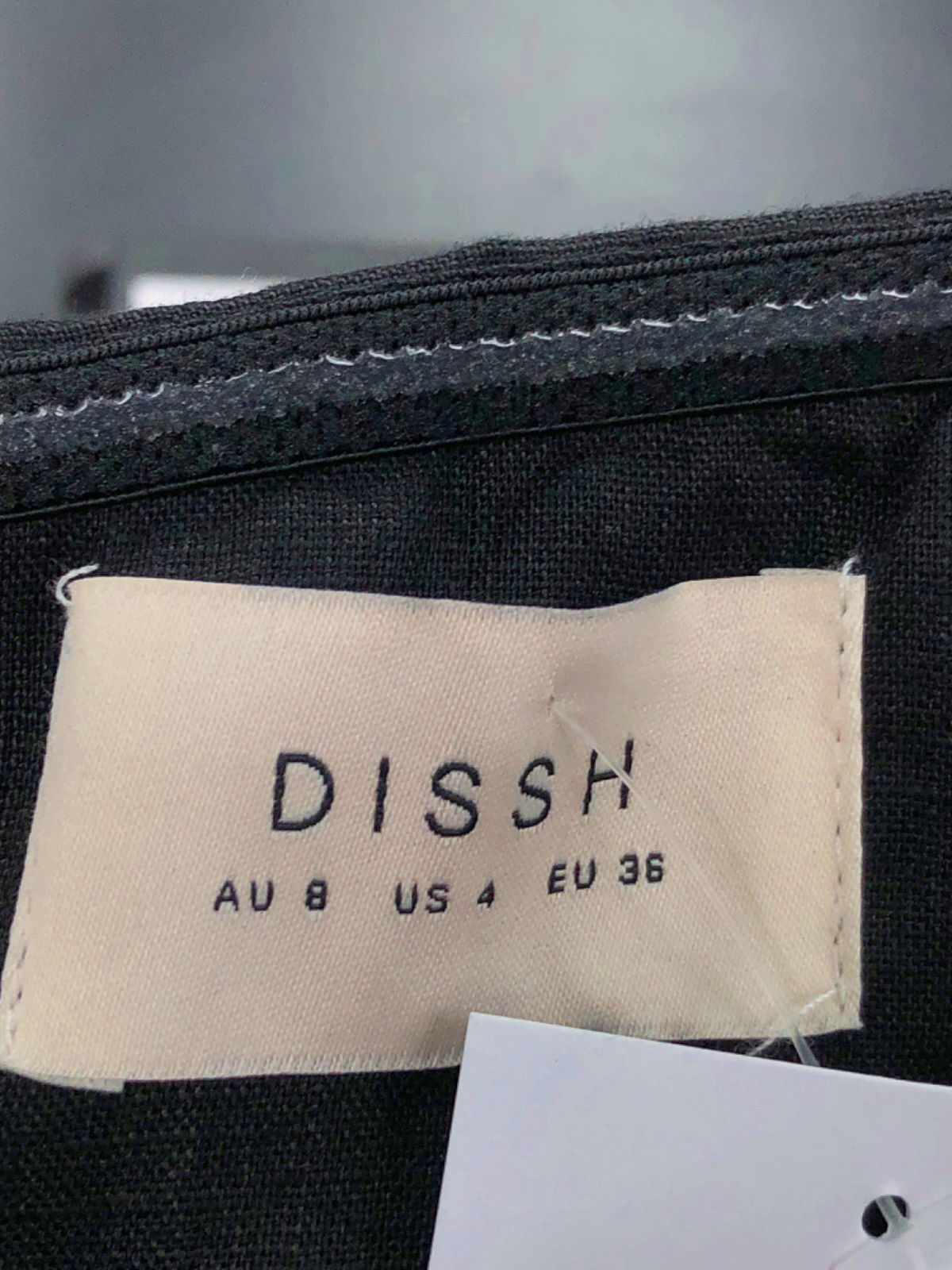 DISSH Black Strapless Midi Dress UK 6