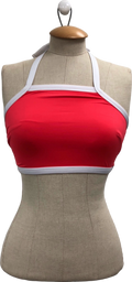 We Are We Wear Red Halterneck Bikini Top XS
