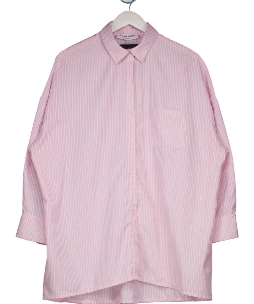 HA designs Pink And White Striped Shirt UK M