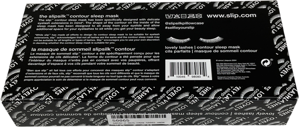 Slip Black Contour Sleep Mask One size