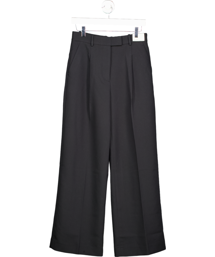 Abercrombie & Fitch Black A&f Sloane Tailored Wide Leg Pant UK 4