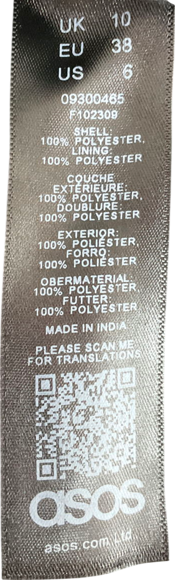 ASOS Black Tassel Embellished Mini Skirt UK 10