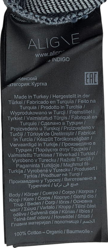 Aligne Blue Myles Denim Pocket Utility Jacket UK 8