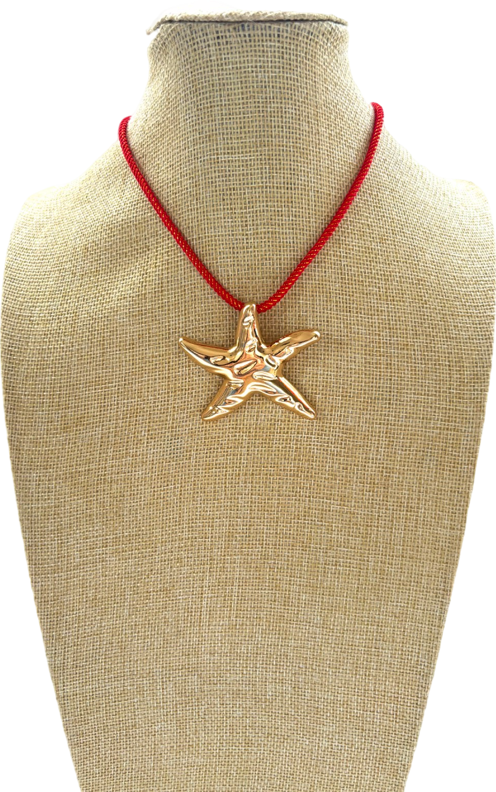 Design BLondon Red Starfish Necklace