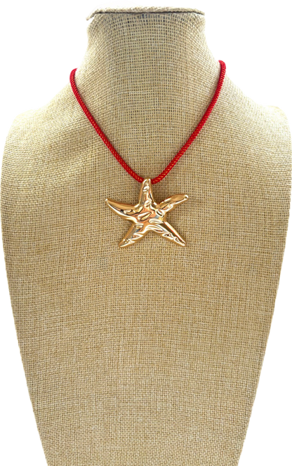 Design BLondon Red Starfish Necklace