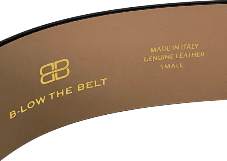 below the belt Black Edmond Leather Belt UK S