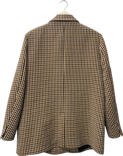 Zara Brown Checked Blazer UK XXL