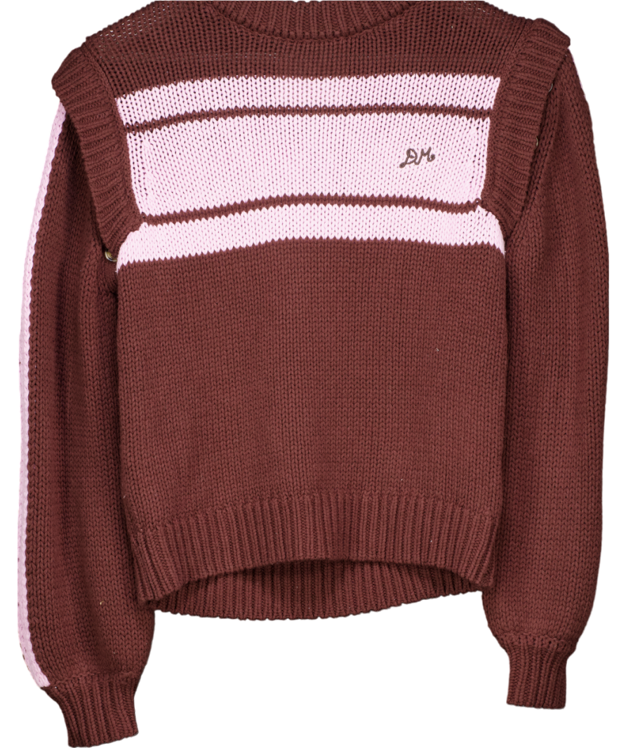Damson Madder Red Poppy Jumper With Removable Sleeves - Burgundy & Lilac UK 6
