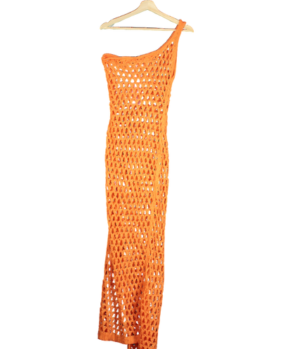 White Fox Orange In My Feelings Crochet Maxi Dress UK L/XL