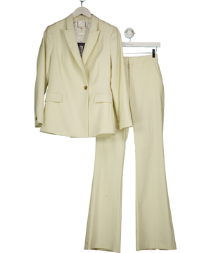 Ted Baker Cream 2-piece Blazer ( Uk 8) And Joannit Tab-detail Wide-leg Woven Trousers UK 6