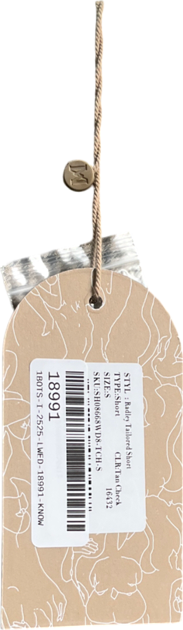 Meshki Beige Radley Tailored Shorts UK S