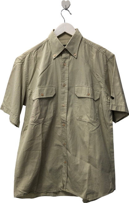 Paul and Shark Green Cotton Short Sleeved Shirt UK 40" CHEST