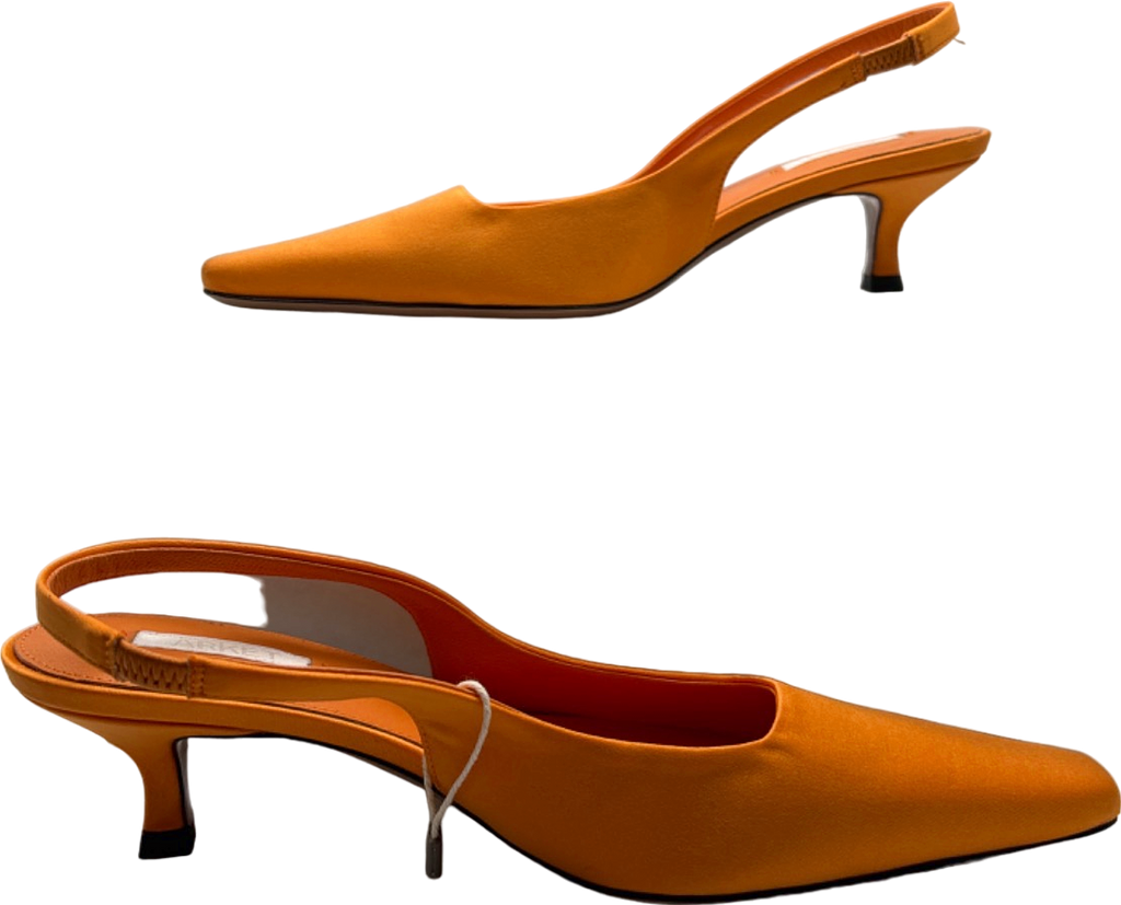 Arket Orange Slingback Kitten Heels UK 3