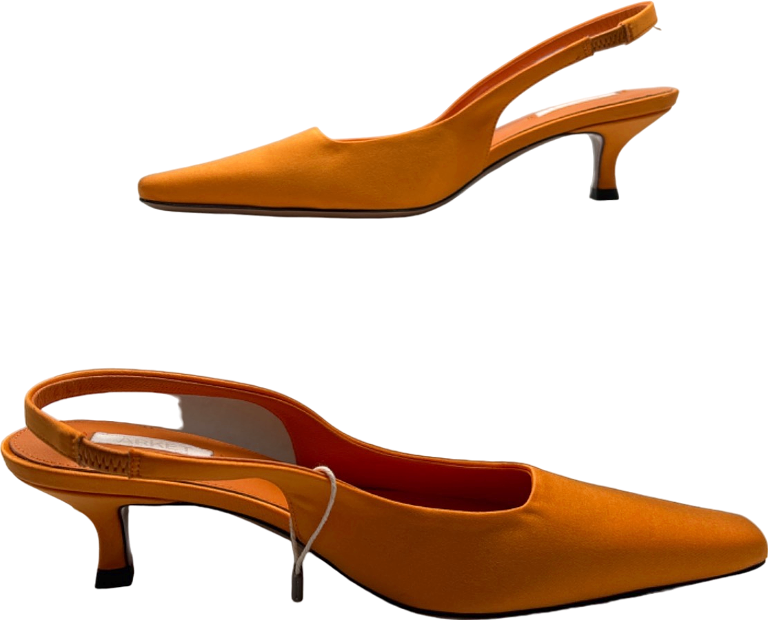 Arket Orange Slingback Kitten Heels UK 3