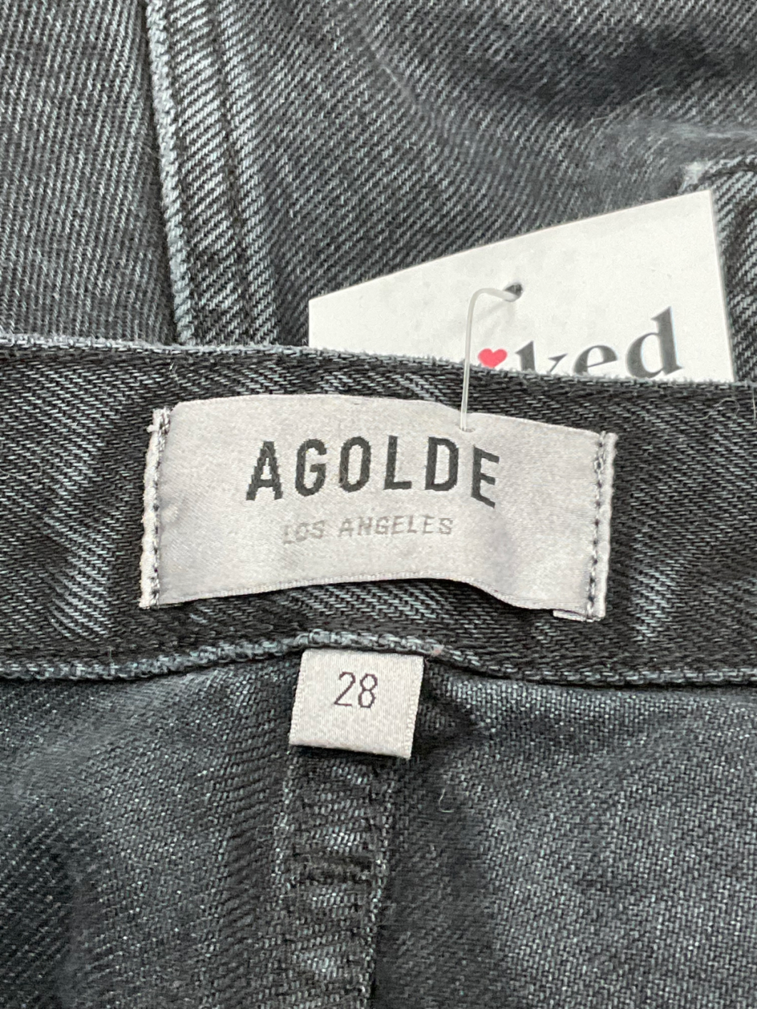 Agolde Black High-Rise Straight Jeans Size W28