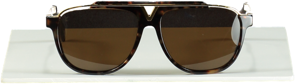 Louis Vuitton Tortoise Shell Acetate Frame Mascot Sunglasses Z0938W