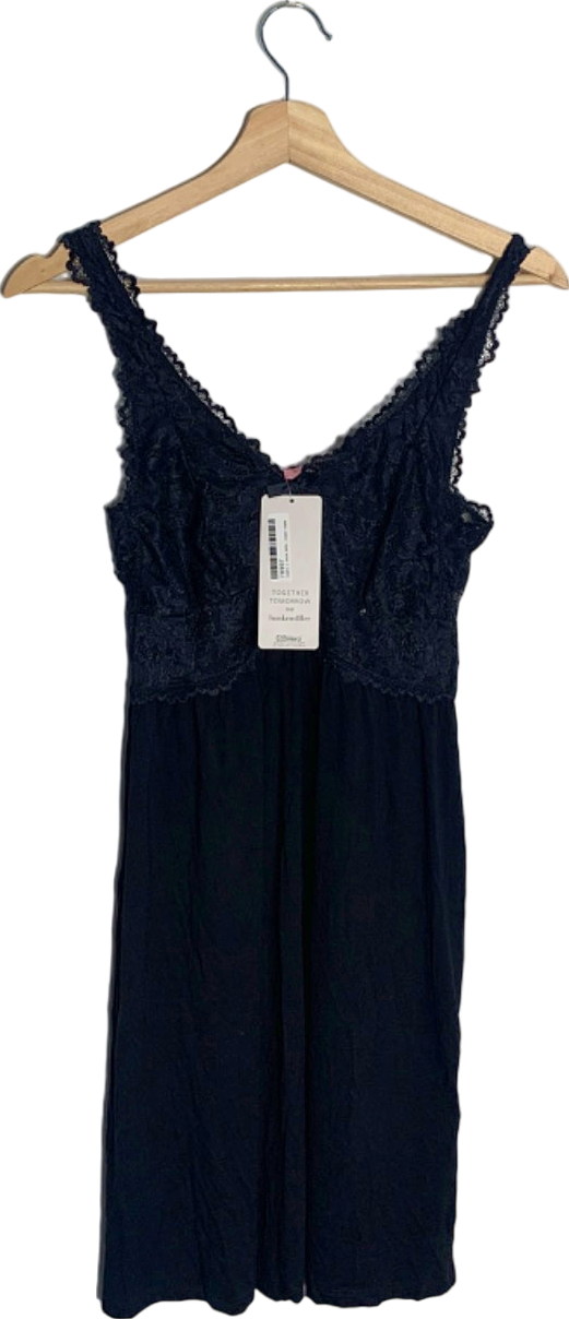 Hunkemöller Black 3D Lace Slip Dress SZ  M