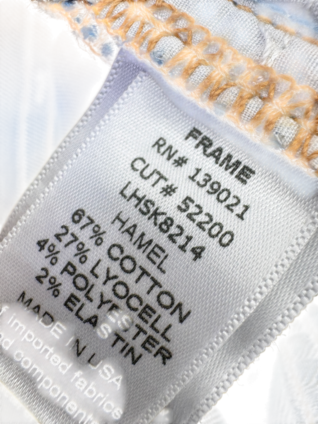 FRAME Blue Le High Skinny Rip Jeans W25