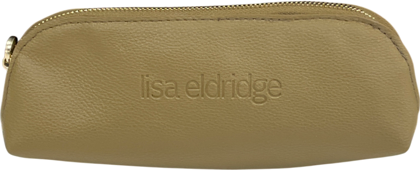lisa eldridge Stylish Limited Edition Olive Green Makeup Case With Gold Zip Logo One Size