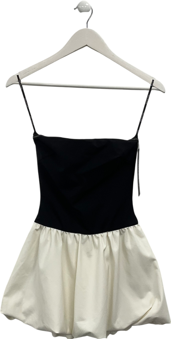 White Fox Black / Ivory  Diamond Dust Mini Dress UK XS