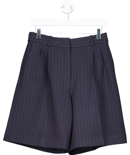 Babaton Blue Pinstripe Bermuda Shorts UK 6