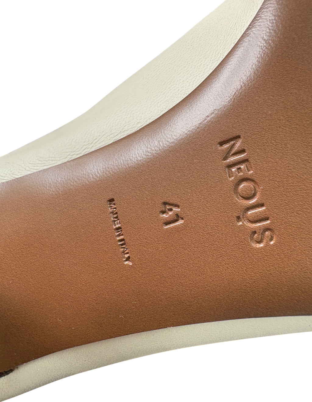 Neous Cream Leather Heeled Pumps UK 8 EU 41 👠